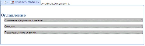 Правка оглавления